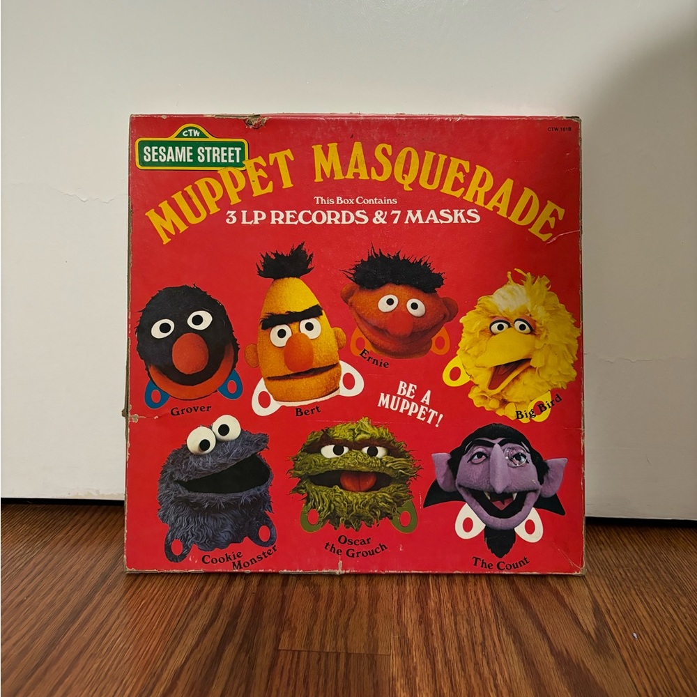 Sesame Street - Muppet Masquerade 3 LP w/ Masks